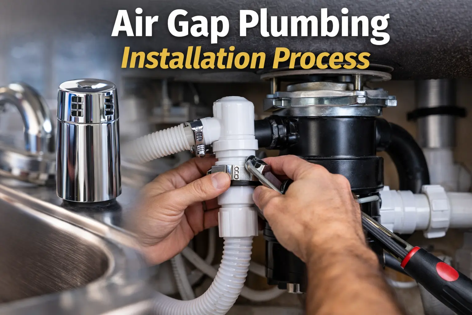 Air gap plumbing installation process