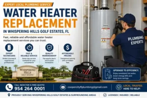 Water heater replacement services in Whispering Hills